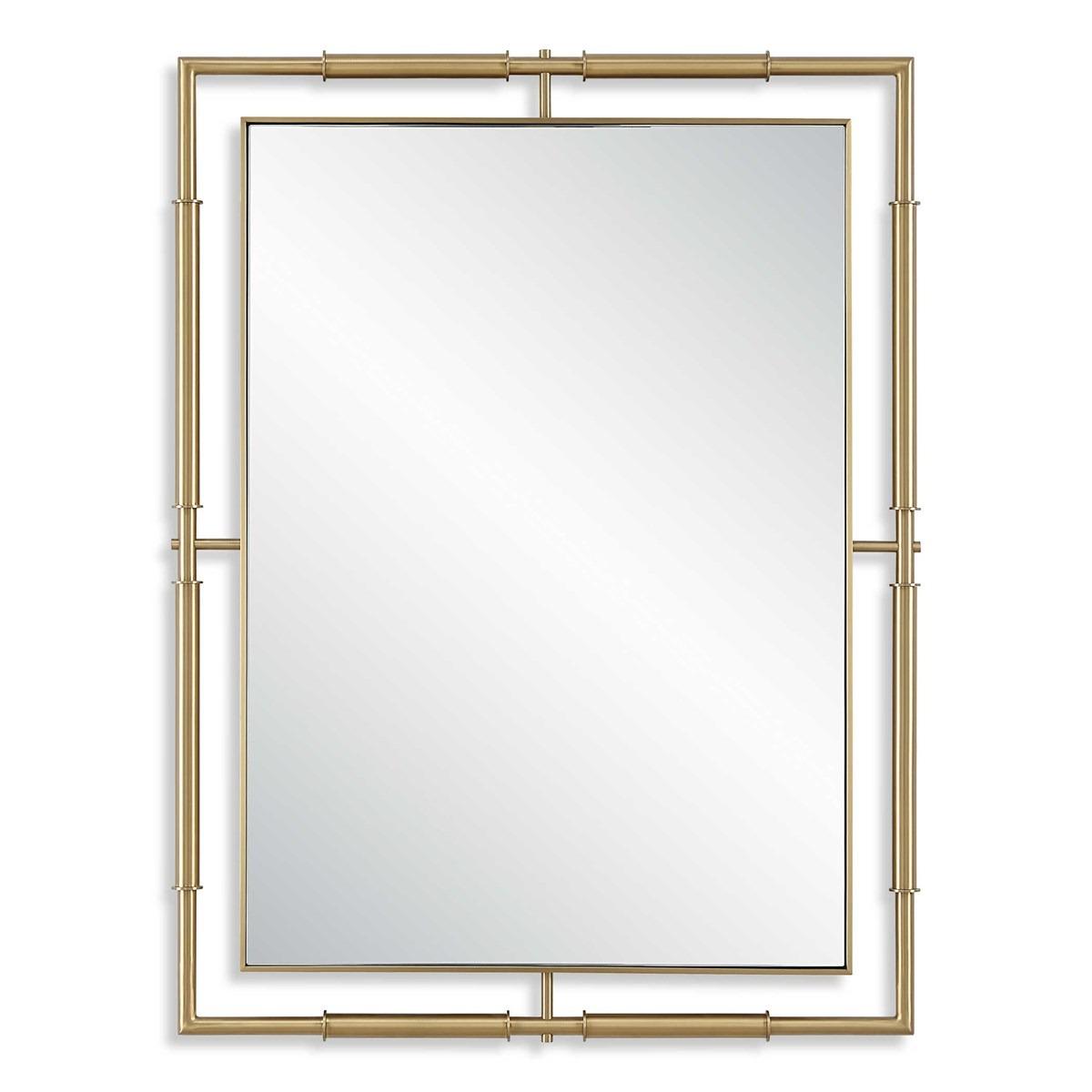 It's All Connected Rectangle Brass Mirror by Uttermost