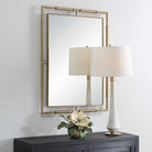 It's All Connected Rectangle Brass Mirror by Uttermost