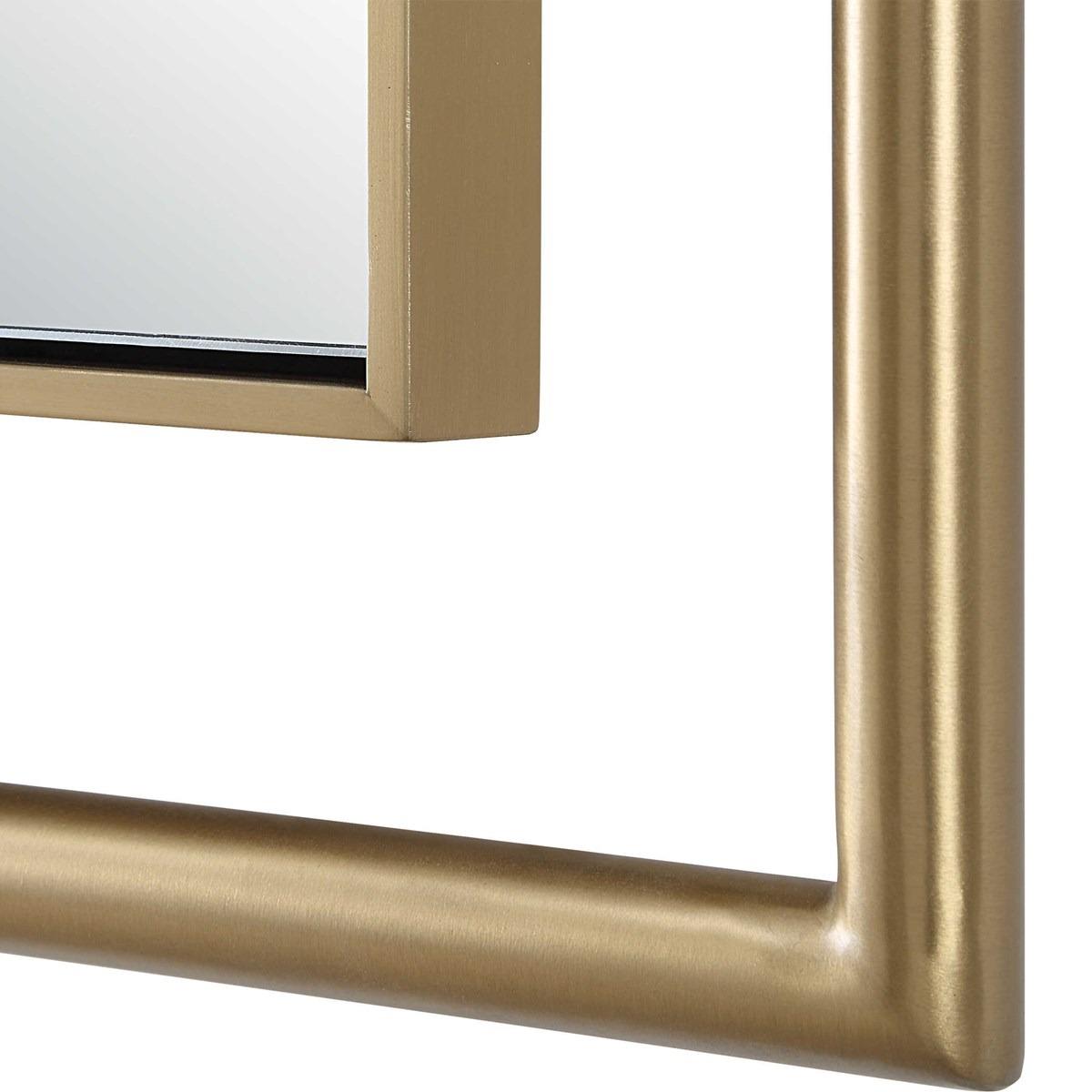 It's All Connected Rectangle Brass Mirror by Uttermost