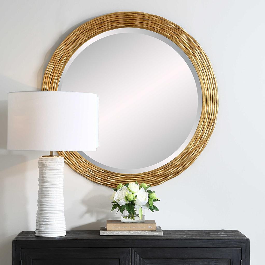 Celeste Gold Round Mirror by Uttermost