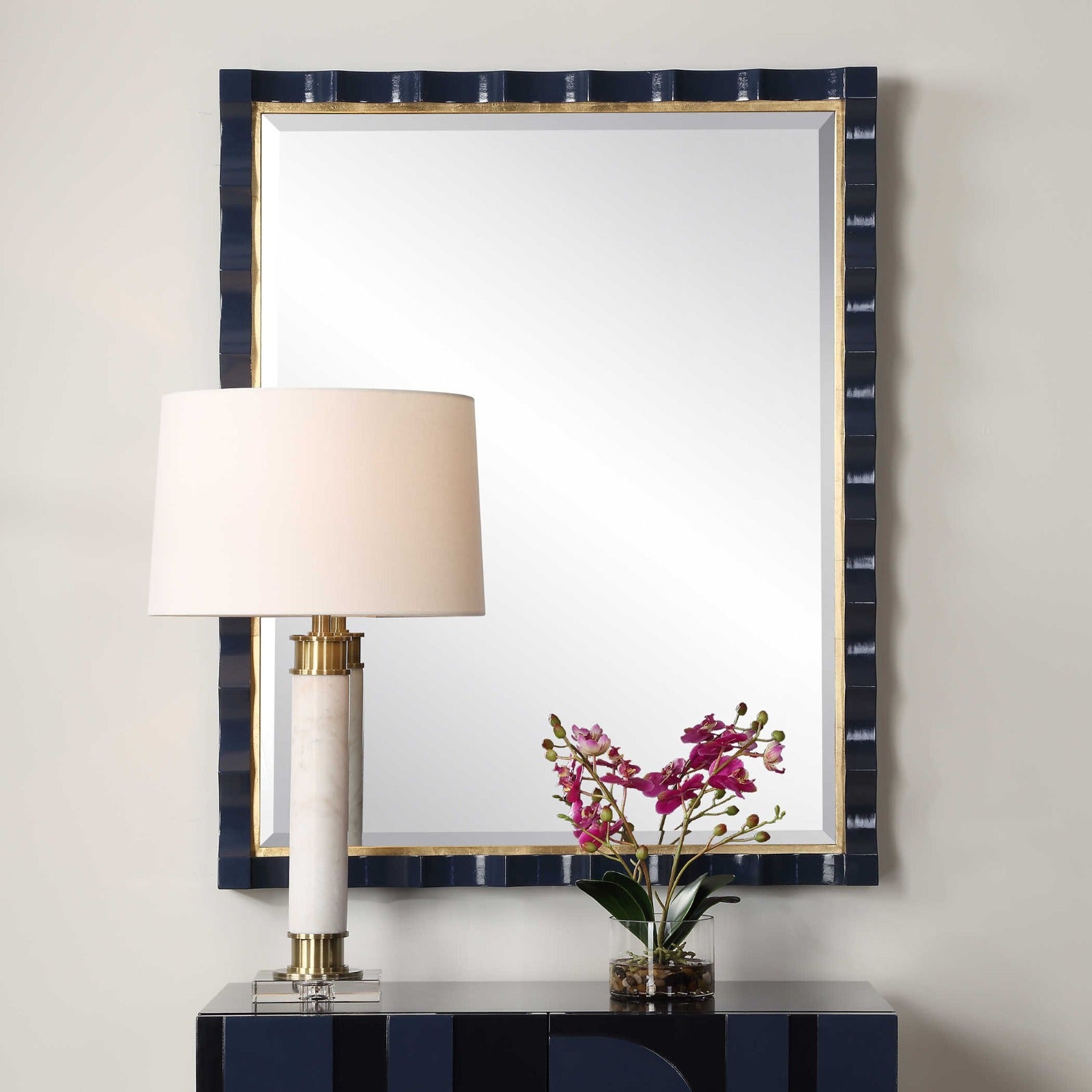Gulf Mirror in Navy by Uttermost