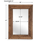 Rennick Large Reclaimed Pine Mirror by Uttermost