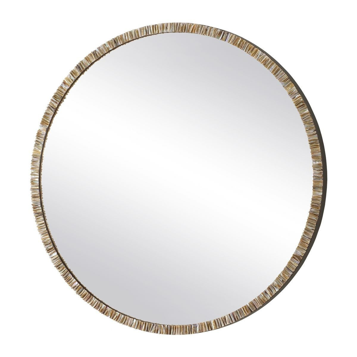 Odeon Shell Inlay Round Mirror by Uttermost