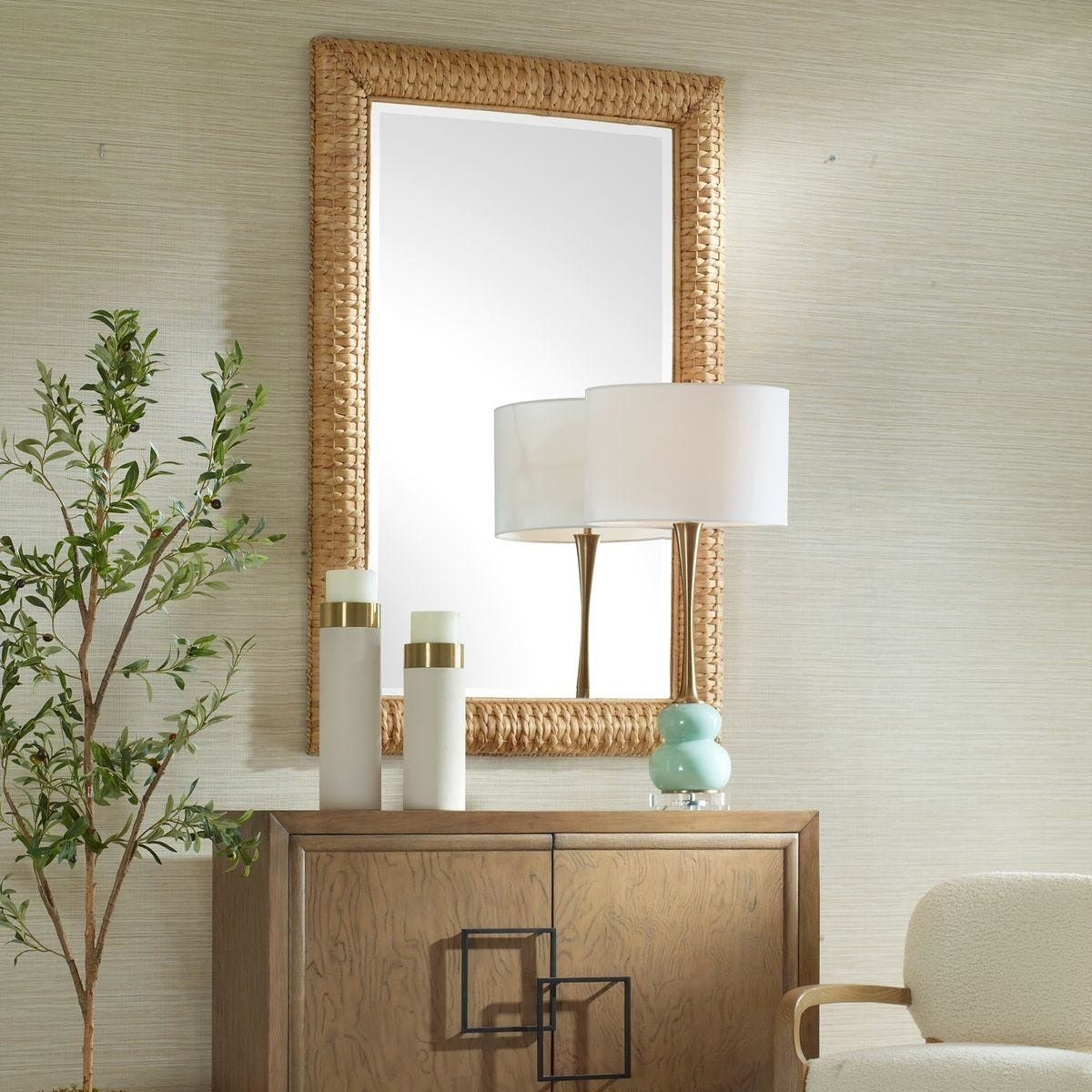 Twisted Seagrass Large Mirror by Uttermost