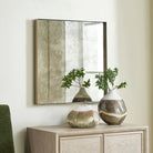 Fredric Square Mirror in Antiqued Silver by Uttermost