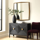 On Point Square Mirror in Gold by Uttermost