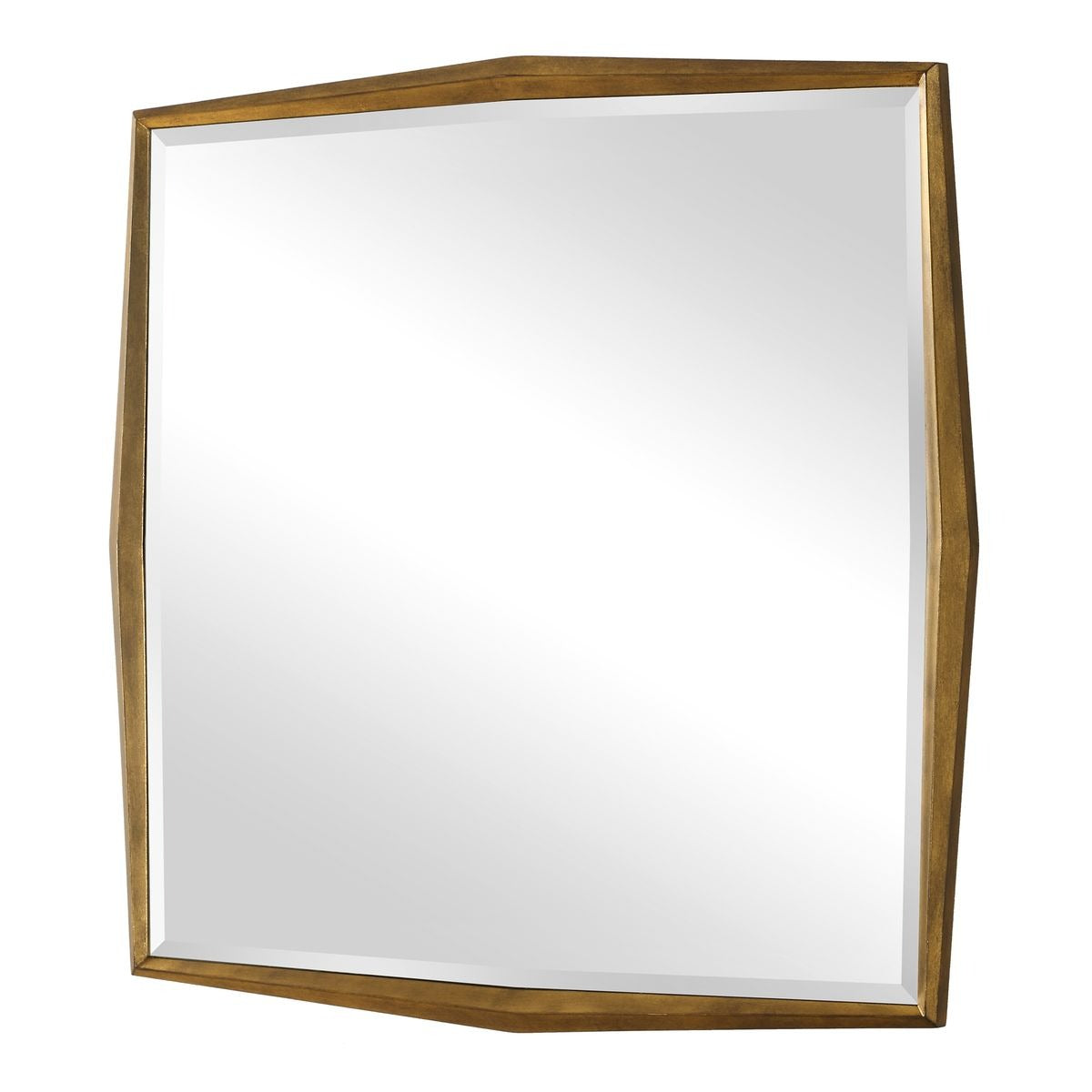 On Point Square Mirror in Gold by Uttermost