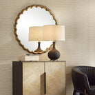 Cerrito Antique Brass Round Mirror by Uttermost