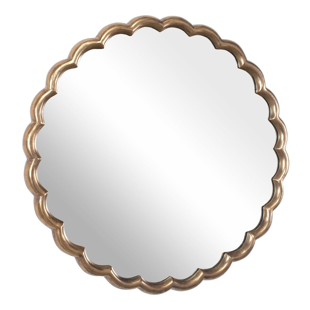 Cerrito Antique Brass Round Mirror by Uttermost