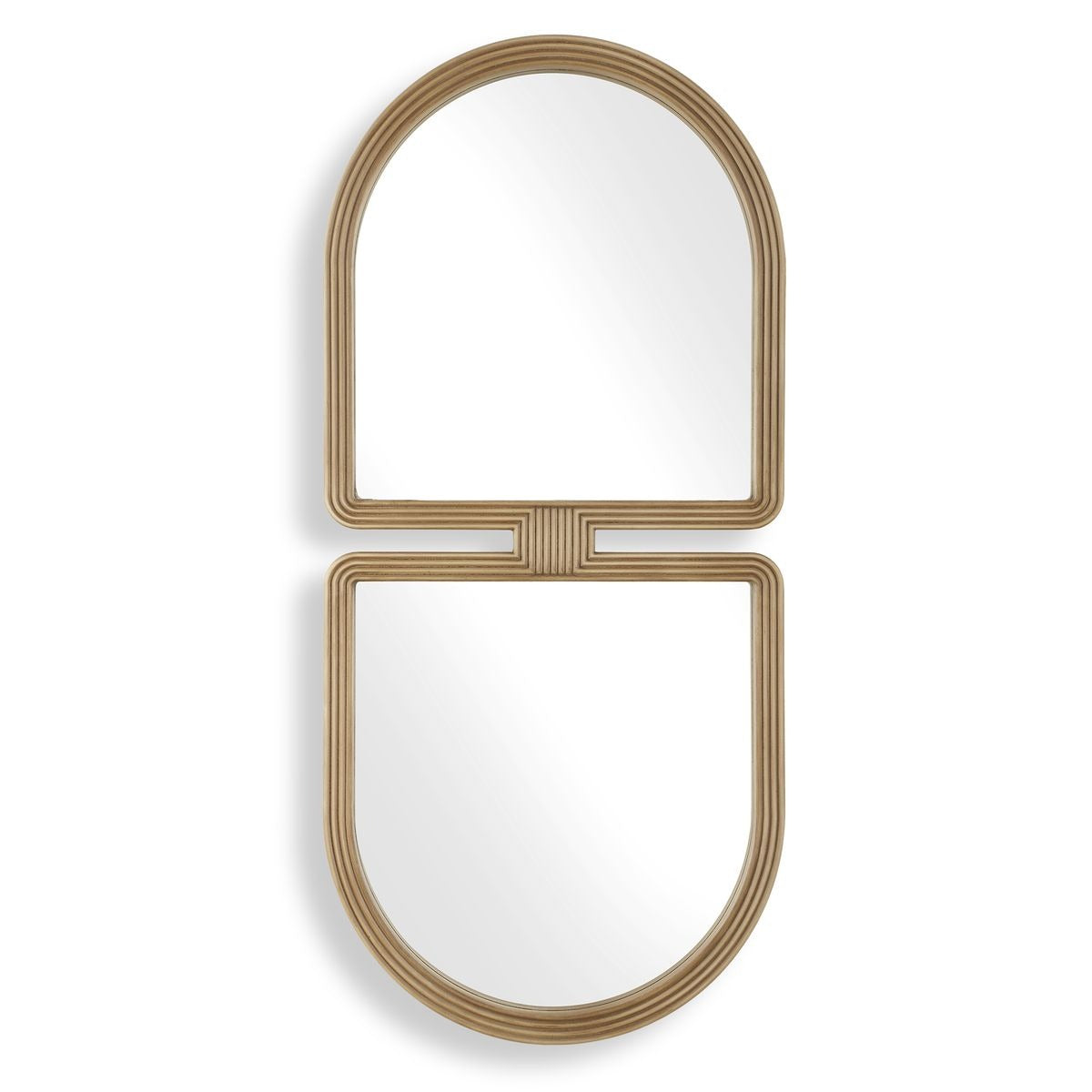 Jacques Art Deco Oval Mirror in Gold by Uttermost