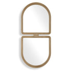 Jacques Art Deco Oval Mirror in Gold by Uttermost