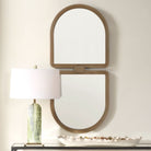 Jacques Art Deco Oval Mirror in Gold by Uttermost