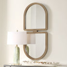 Jacques Art Deco Oval Mirror in Gold by Uttermost