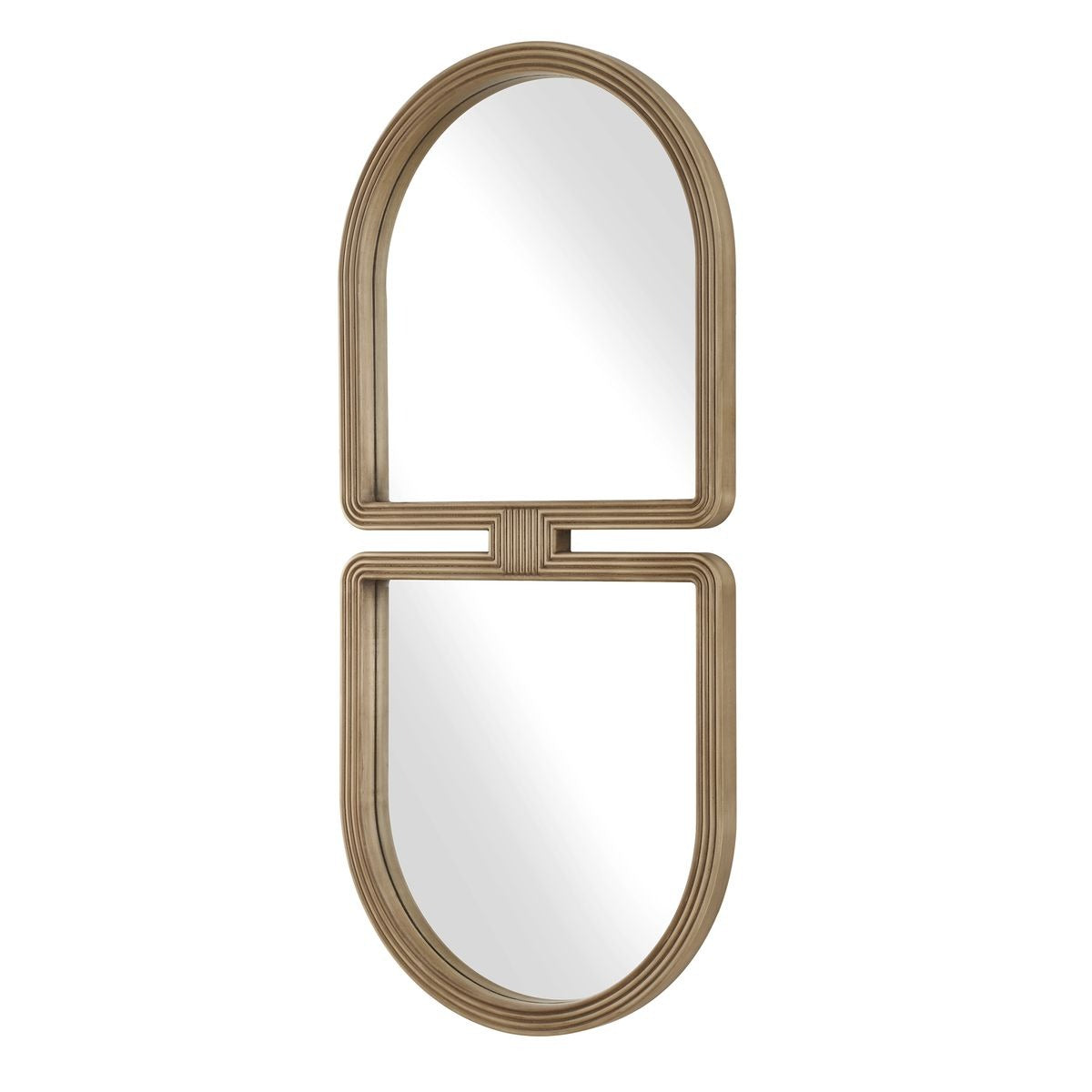 Jacques Art Deco Oval Mirror in Gold by Uttermost