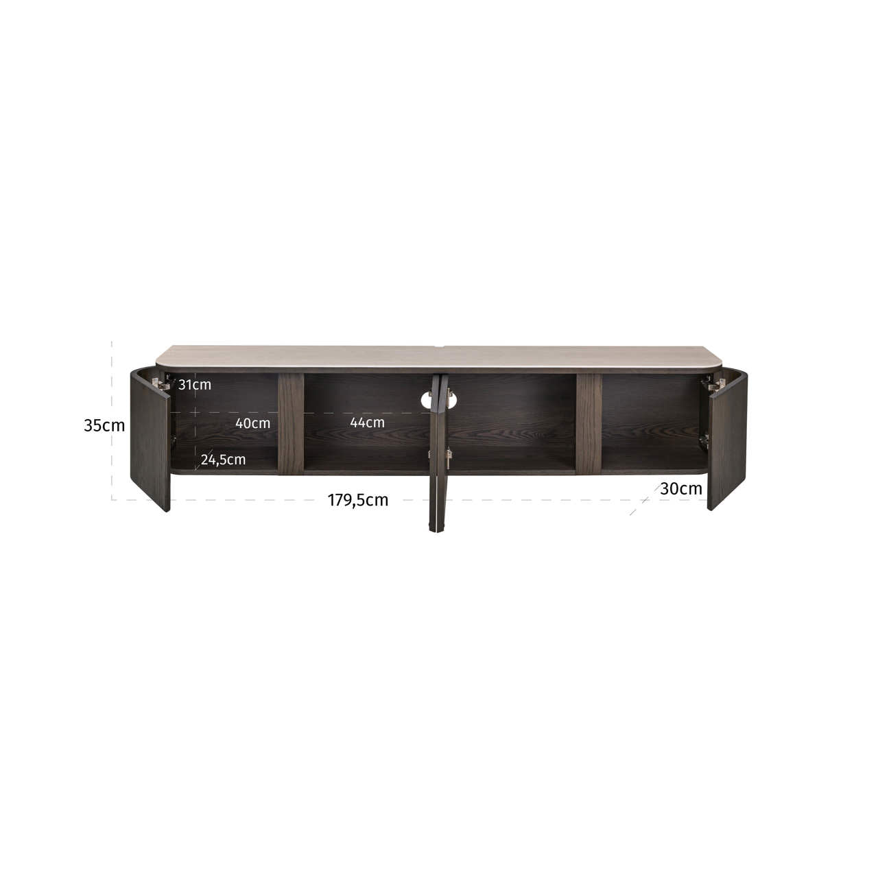 Nando Brown Wall TV Cabinet Richmond Interiors
