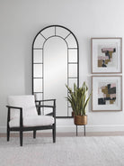 Dillingham Black Arch Mirror by Uttermost