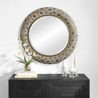 Copper Terrazzo Round Mirror by Uttermost