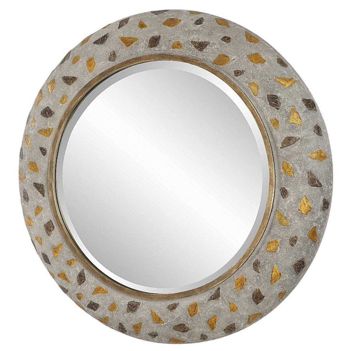 Copper Terrazzo Round Mirror by Uttermost