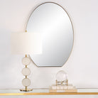 Cabell Brass Oval Mirror by Uttermost
