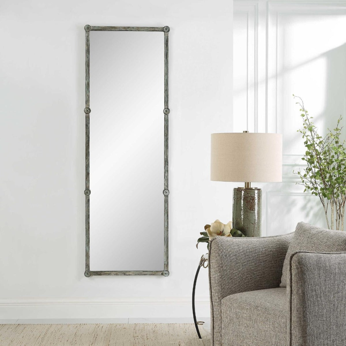 Gattola Gray Wash Dressing Mirror by Uttermost