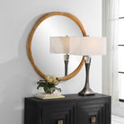 Salina Round Bamboo Mirror by Uttermost
