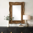 Emerson Scalloped Antique Gold Mirror by Uttermost