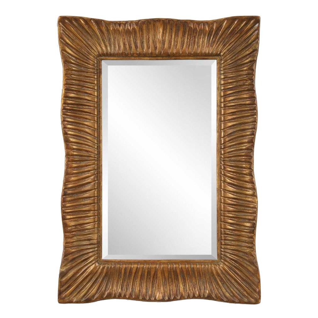 Emerson Scalloped Antique Gold Mirror by Uttermost