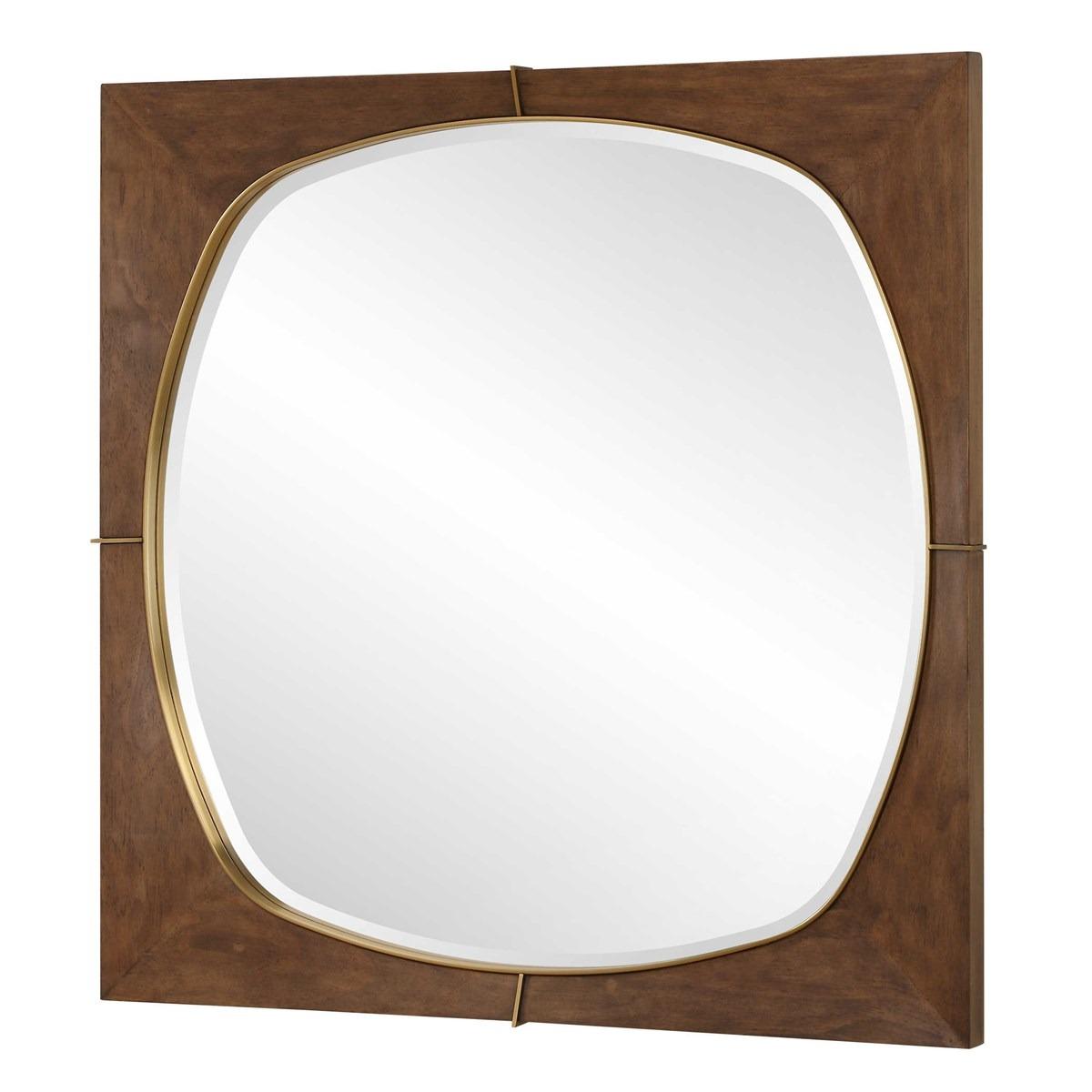 Garonne Square Walnut Mirror by Uttermost