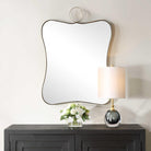Talia Curved Rectangular Mirror in Brass by Uttermost