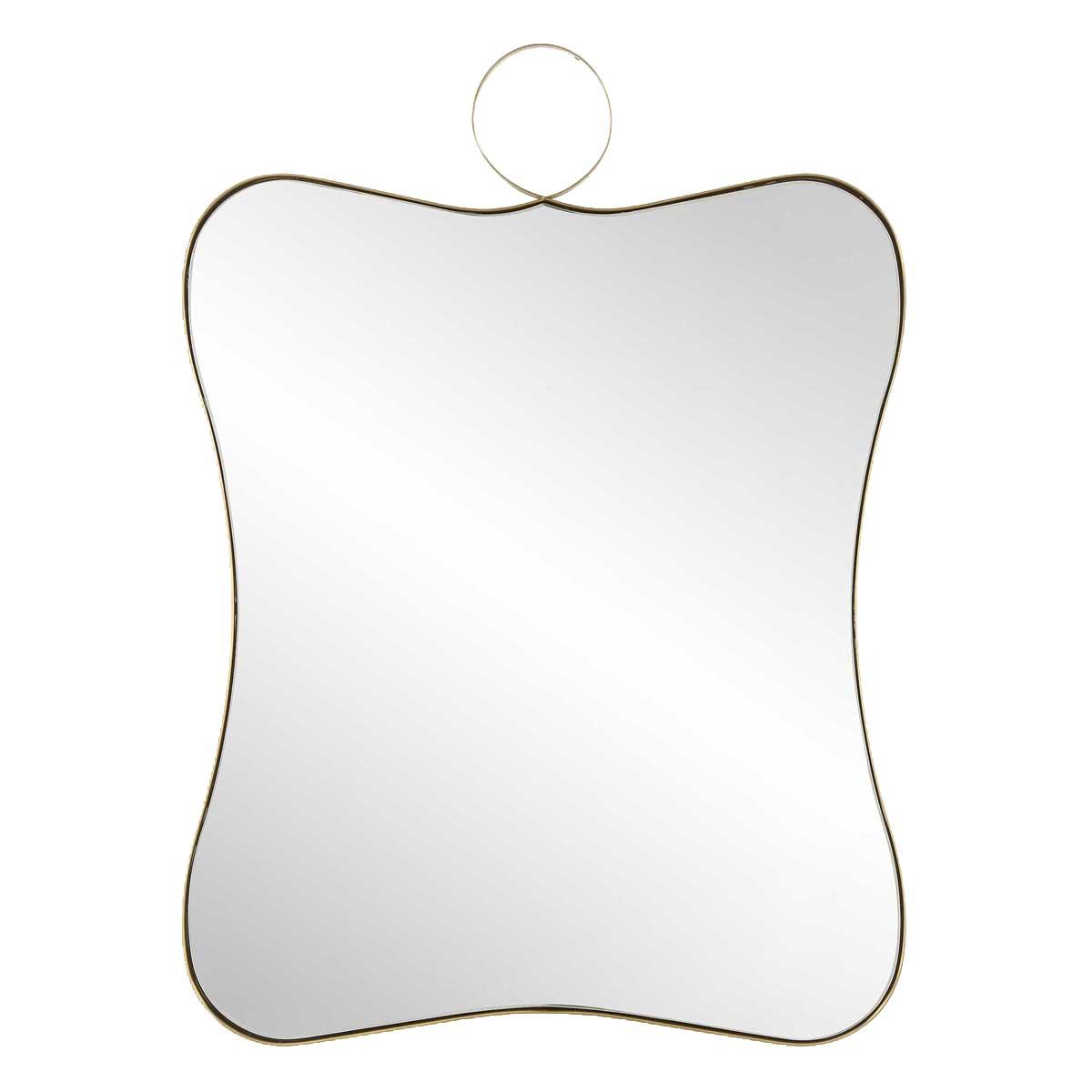Talia Curved Rectangular Mirror in Brass by Uttermost