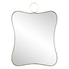 Talia Curved Rectangular Mirror in Brass by Uttermost