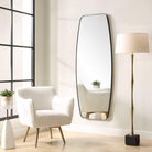 Caspian Curved Full Length Mirror in Black by Uttermost