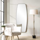 Caspian Curved Full Length Mirror in Black by Uttermost