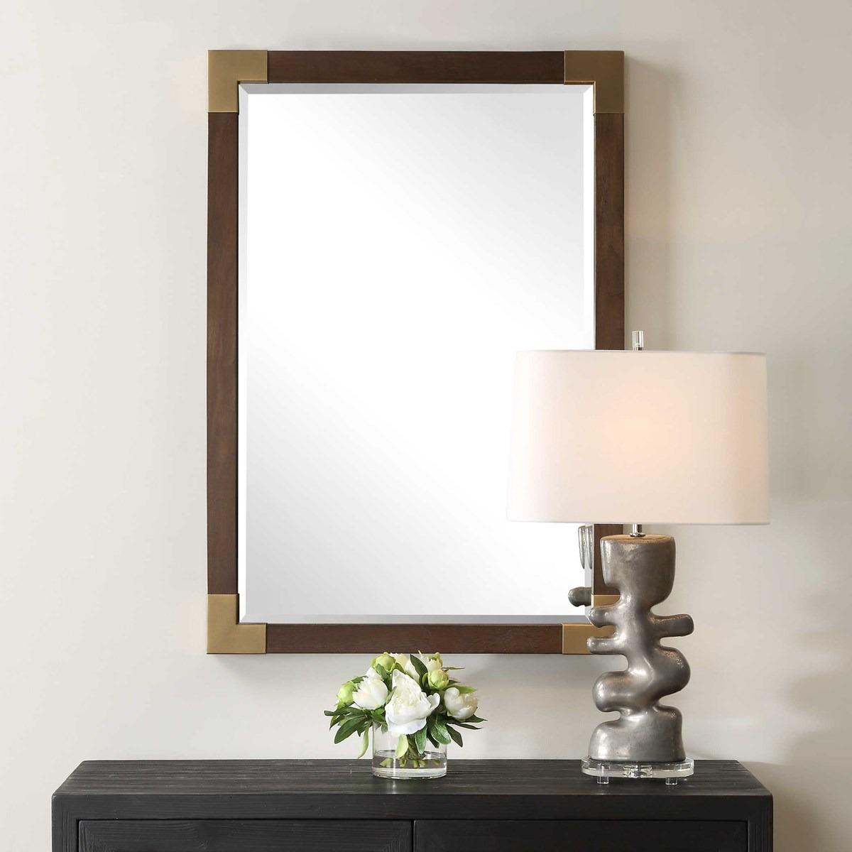 Rhea Walnut Mirror by Uttermost