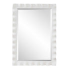 Haya White Scalloped Mirror by Uttermost