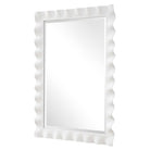 Haya White Scalloped Mirror by Uttermost
