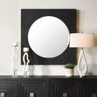 Ember Black Square Mirror by Uttermost