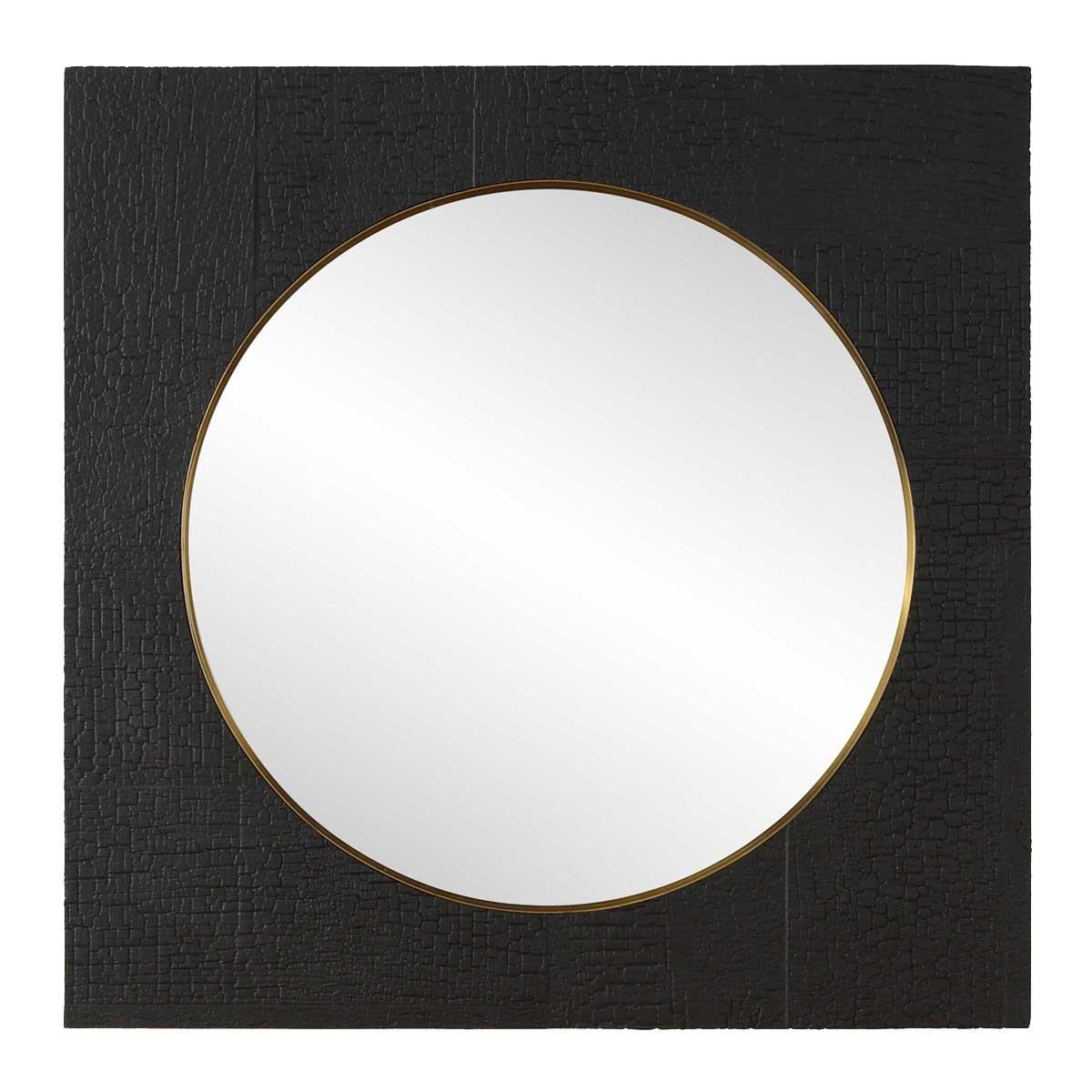 Ember Black Square Mirror by Uttermost