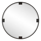 Cornelia Black Round Mirror by Uttermost