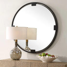 Cornelia Black Round Mirror by Uttermost