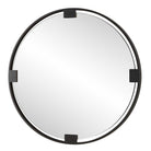 Cornelia Black Round Mirror by Uttermost
