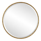 Sutton Aged Gold Round Mirror by Uttermost