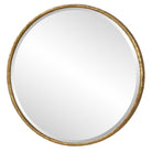 Sutton Aged Gold Round Mirror by Uttermost