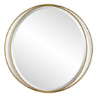 Rhodes Gold Round Mirror by Uttermost
