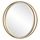 Rhodes Gold Round Mirror by Uttermost