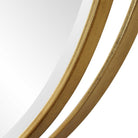 Rhodes Gold Round Mirror by Uttermost