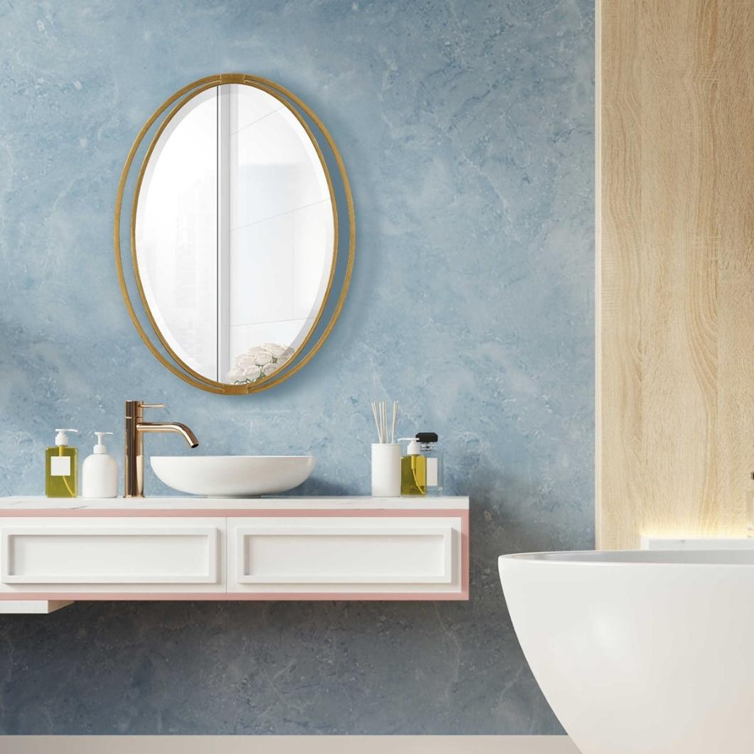 Rhodes Gold Oval Mirror by Uttermost