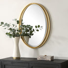 Rhodes Gold Oval Mirror by Uttermost