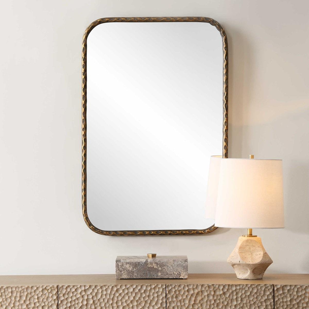 A Little Knotty Rectangular Mirror in Bronze by Uttermost