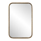 A Little Knotty Rectangular Mirror in Bronze by Uttermost